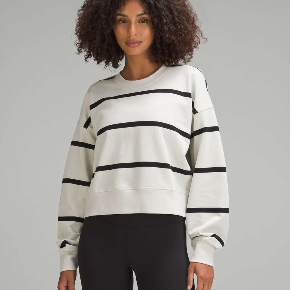 Perfectly Oversized Cropped Crew *Stripe